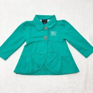 Calvin Klein‎ Kids' Green Button-Up Jacket- Coat  Size 18months